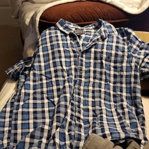 Blue and white Flanel